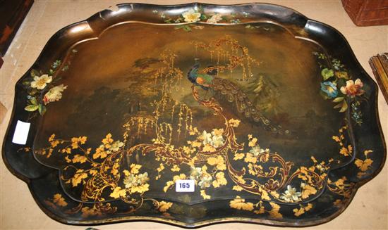 Victorian papier mache tray(-)